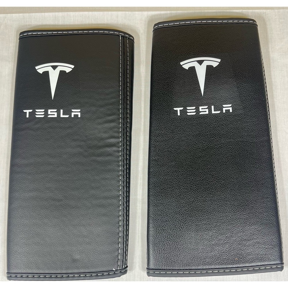 Tesla Center Console Armrest Cover Pad Black Set of 2 Car Interior Accessories
